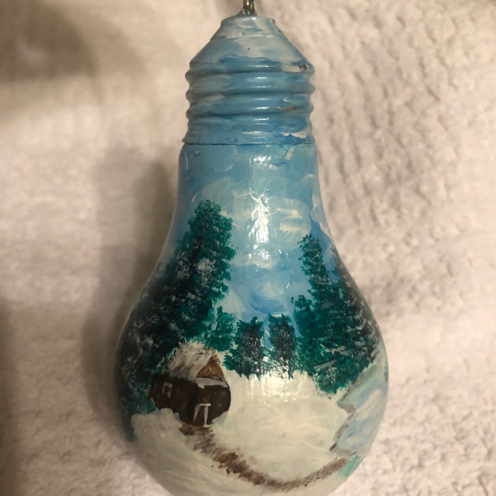 Firm price. Hand painted Ornaments by me
